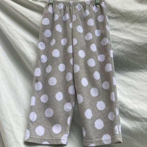 Carter’s Pajama Pants Gray with White Polka Dots, Size 4T - Picture 1 of 6
